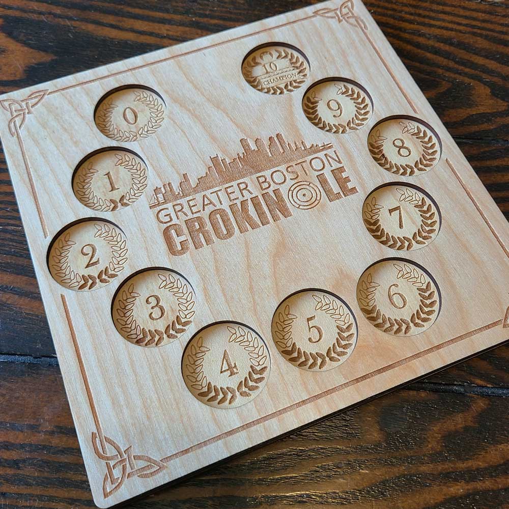 Complete Wooden Crokinole Scorekeeper, 100 Points & Tournament 10 - Image 4