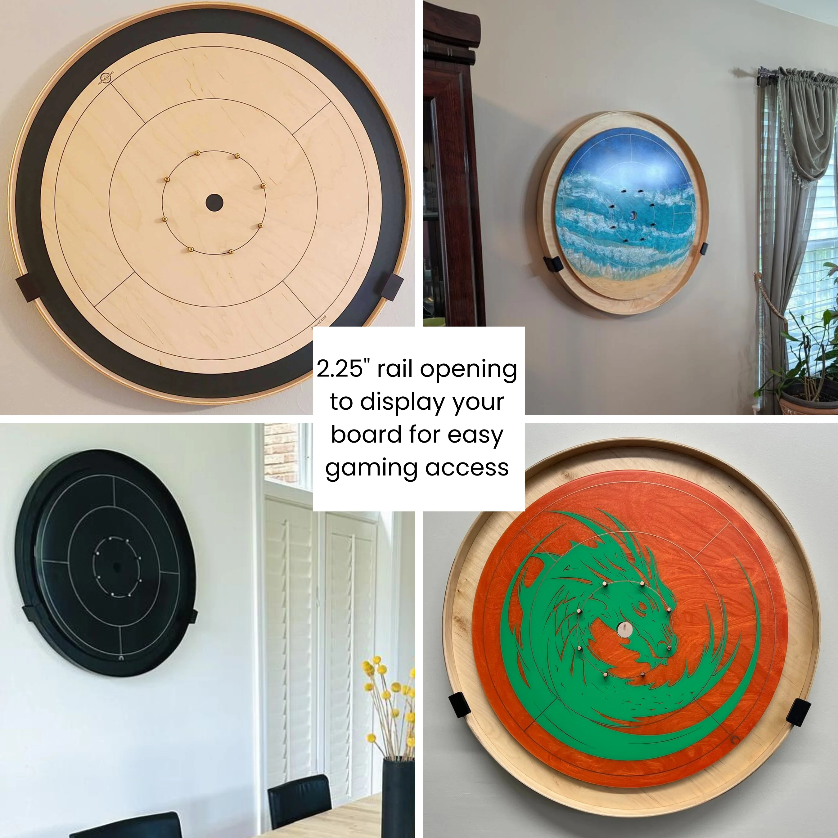 Crokinole Wall Mount Display Hanger, L Bracket Hooks - Image 4