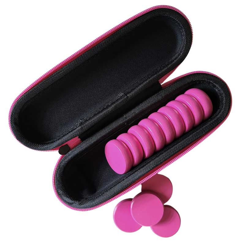 Premium Glazed Wooden Crokinole Discs with Hard Carry Case, 13 Discs - Image 20