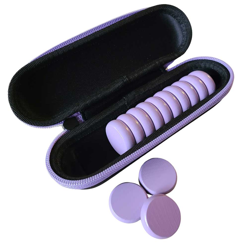 Premium Glazed Wooden Crokinole Discs with Hard Carry Case, 13 Discs - Image 21