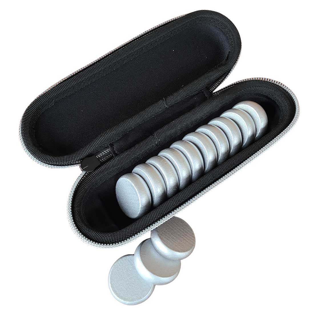 Premium Glazed Wooden Crokinole Discs with Hard Carry Case, 13 Discs - Image 24