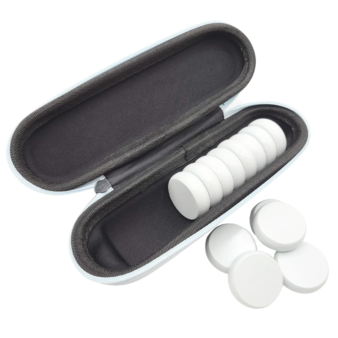 Premium Glazed Wooden Crokinole Discs with Hard Carry Case, 13 Discs - Image 5