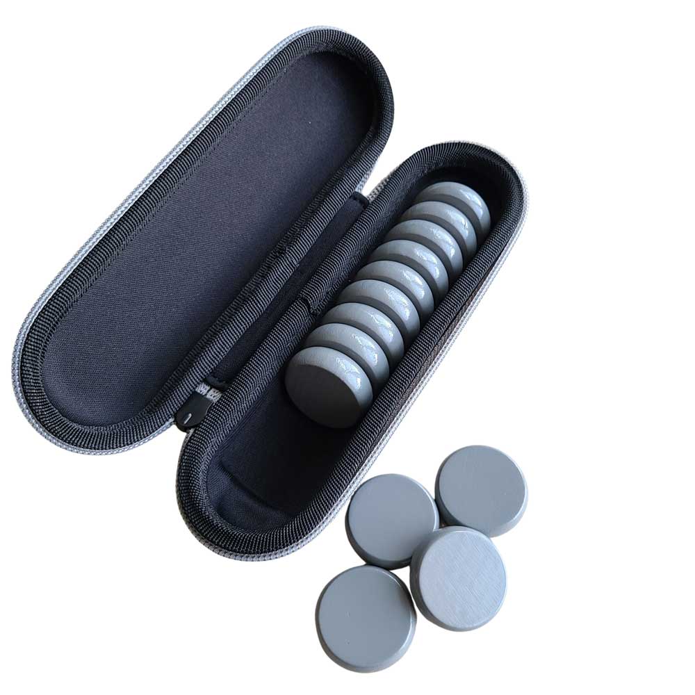 Premium Glazed Wooden Crokinole Discs with Hard Carry Case, 13 Discs - Image 7